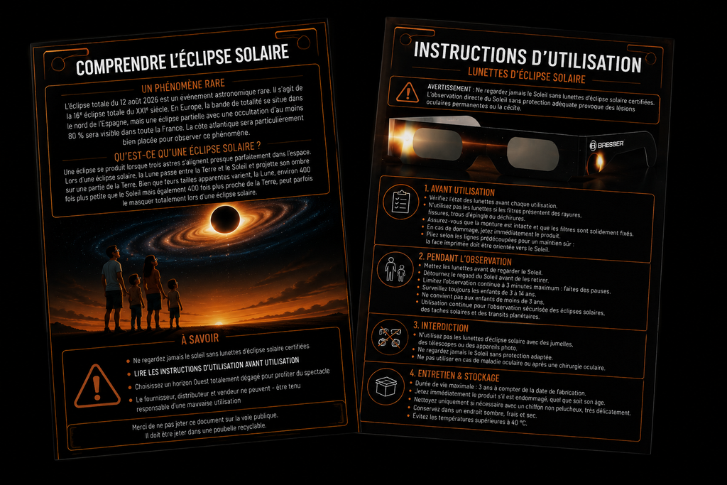 Lunettes d'éclipse solaire Iriscope